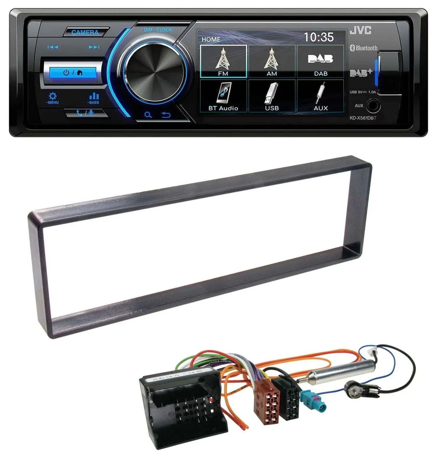 Автомагнитола для Citroen C4 JVC Bluetooth, MP3, USB, DAB