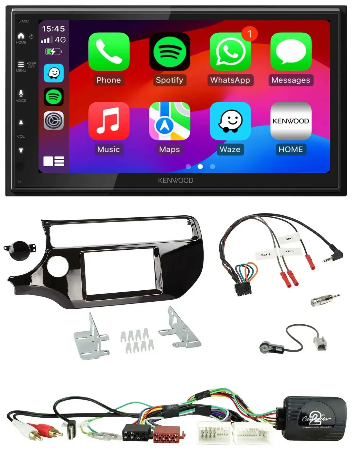 Автомагнитола для Kia Rio UB Kenwood 2DIN, USB, DAB, Bluetooth