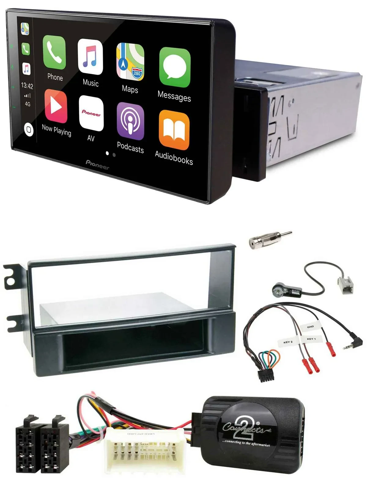 Pioneer Bluetooth Lenkrad DAB USB Autoradio für Kia Sportage II 2008-2010