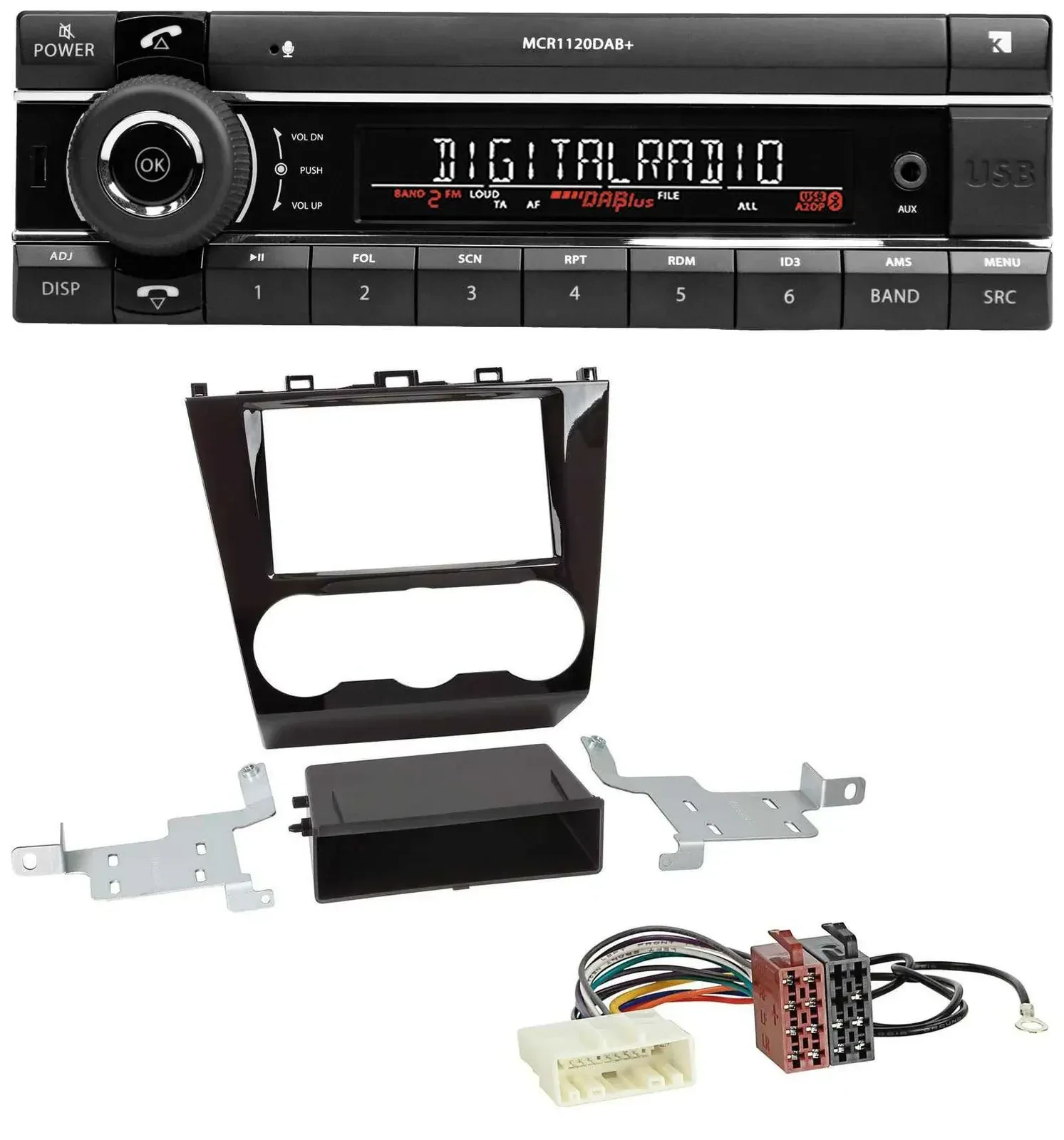 Kienzle Bluetooth MP3 USB DAB Autoradio für Subaru Forester SJ Facelift ab 15