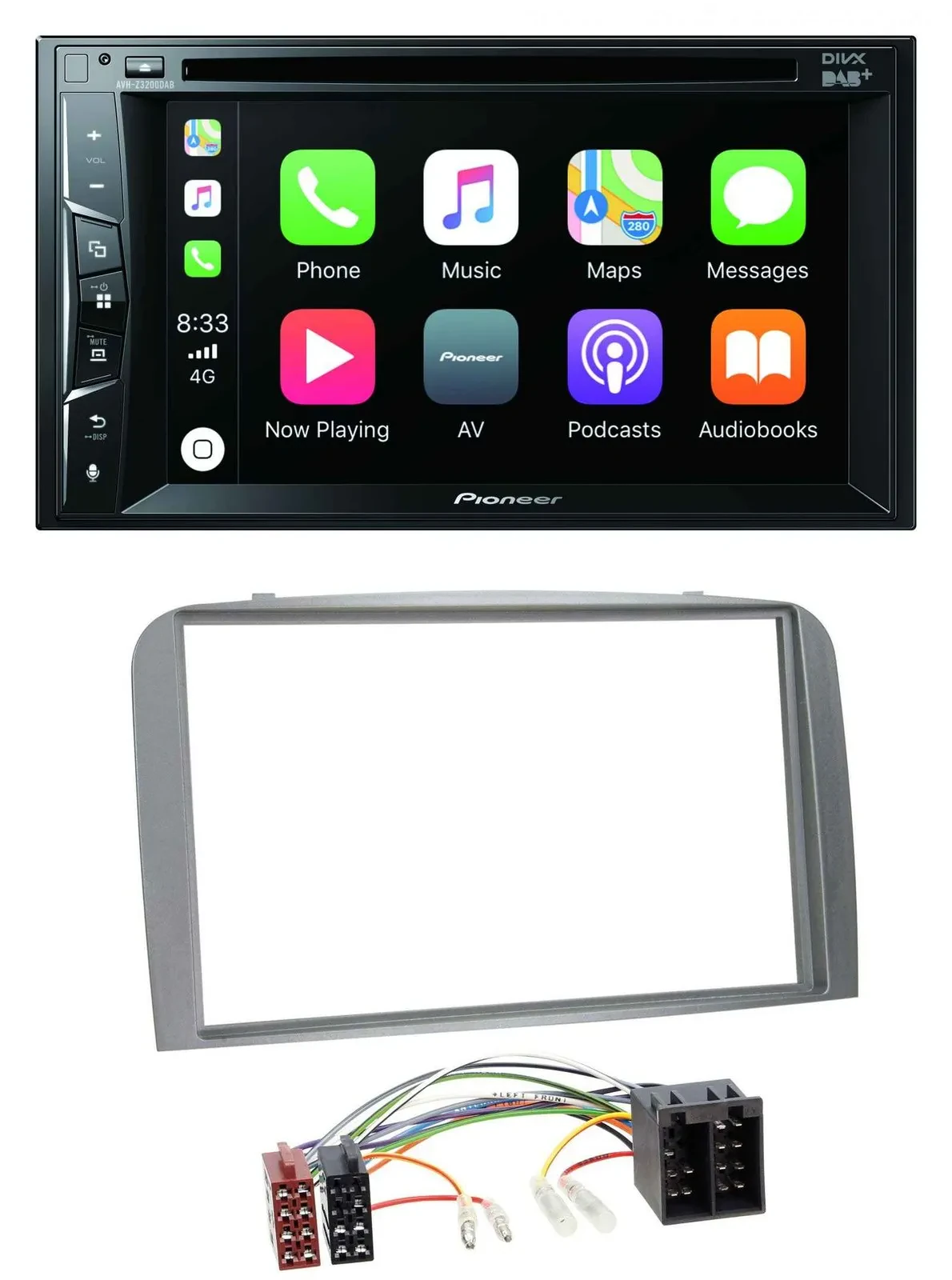 Pioneer MP3 USB DVD Bluetooth DAB 2DIN Autoradio für Alfa Romeo 147 GT 00-10 sil