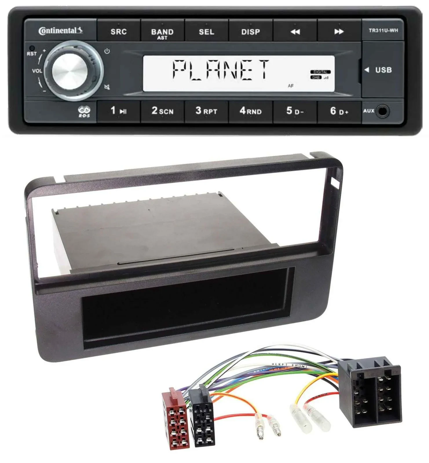 Continental USB MP3 AUX 1DIN Autoradio für Alfa Romeo 159 Brera Spider 06-10