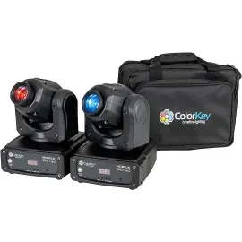 ColorKey Mobile Spot 50 Battery Powered 30W LED Moving Head Spot w/DMX 2-Pack