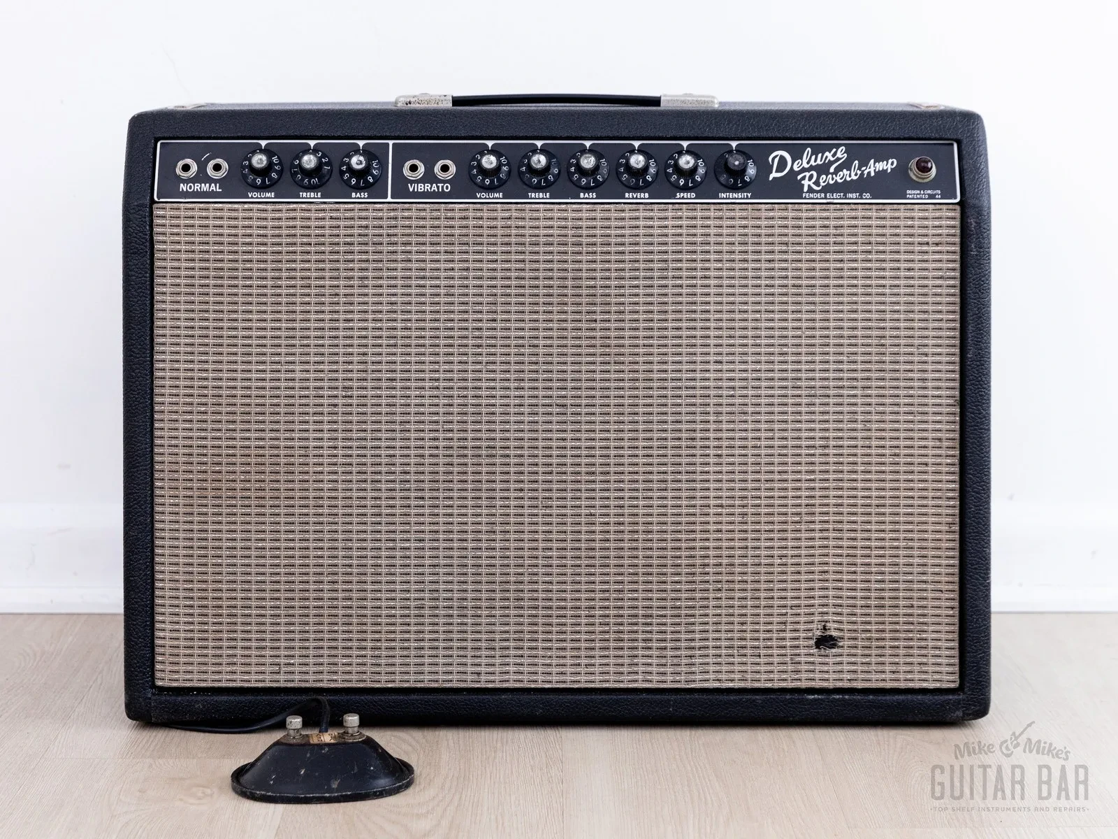 1964 Fender Deluxe Reverb Vintage Black Panel Pre-CBS Tube Amp AB763 w/ Ftsw
