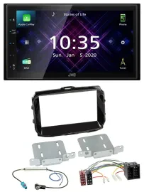 JVC DAB 2DIN MP3 Bluetooth USB Autoradio für Alfa Romeo ISO ab 2013 piano