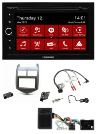 Blaupunkt 2DIN Lenkrad Bluetooth USB TMC DAB Navigation für Chevrolet Aveo ab 11