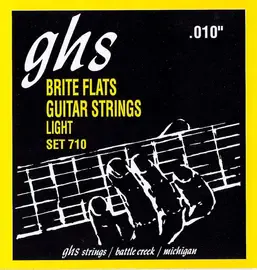 Струны для электрогитары GHS Strings 710 Brite Flats 10-46