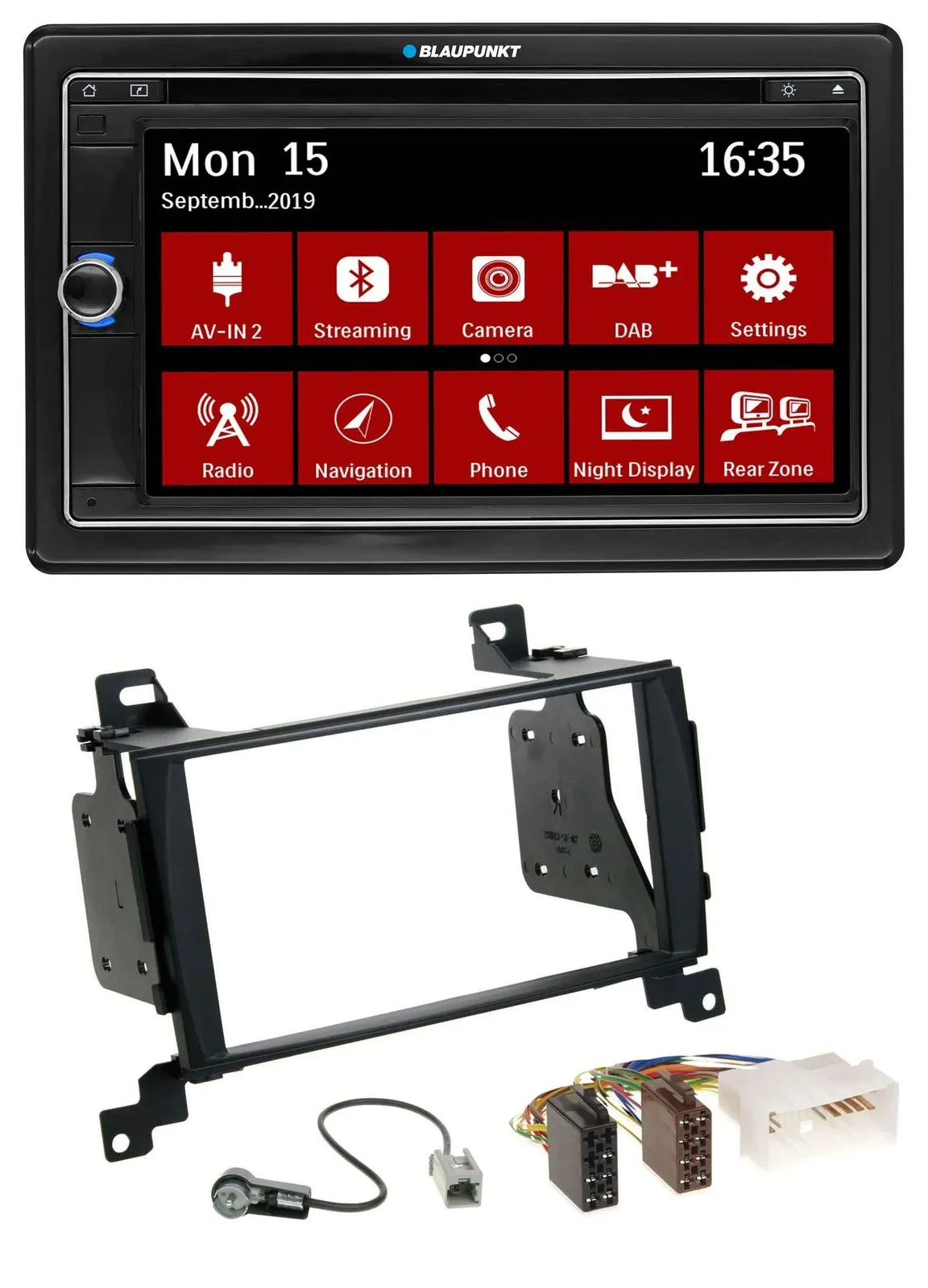 Blaupunkt Bluetooth DAB 2DIN USB DVD MP3 Autoradio für Hyundai Santa Fe 2007-201