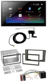 Автомагнитола Pioneer DAB, MP3, Bluetooth, 2 DIN, USB, темно-серый, для Iveco Daily (2006–2014)