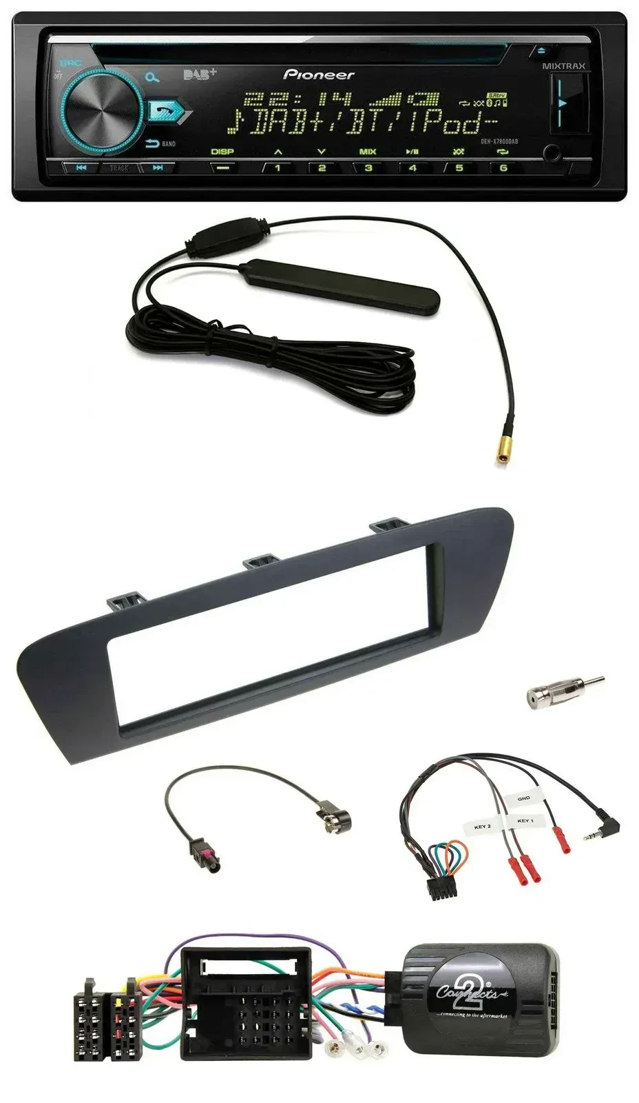 Pioneer CD MP3 Lenkrad DAB USB Autoradio für Renault Grand Scenic ab 2009 Scenic