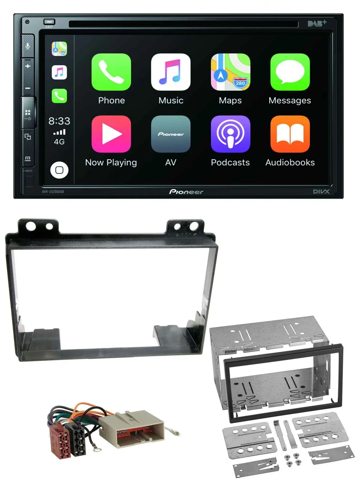 Pioneer DVD 2DIN MP3 DAB Bluetooth USB Autoradio für Ford Fiesta 03-05 Fusion 02