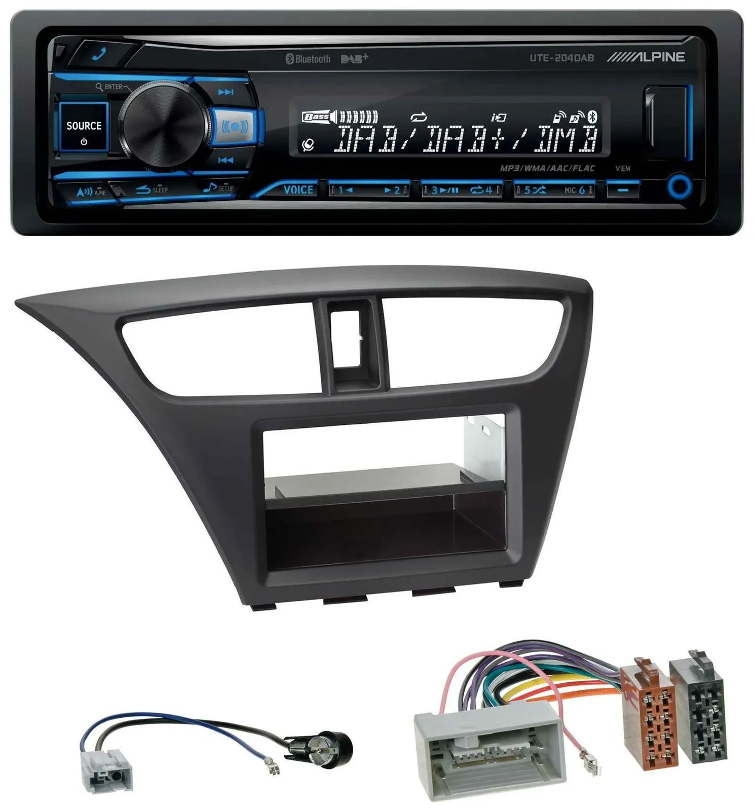 Alpine USB Bluetooth DAB MP3 Autoradio für Honda Civic (ab 2012)