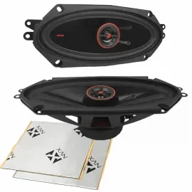 Cerwin Vega H7410 4x10" 2-Way Coaxial Car Speakers + Sound Damping