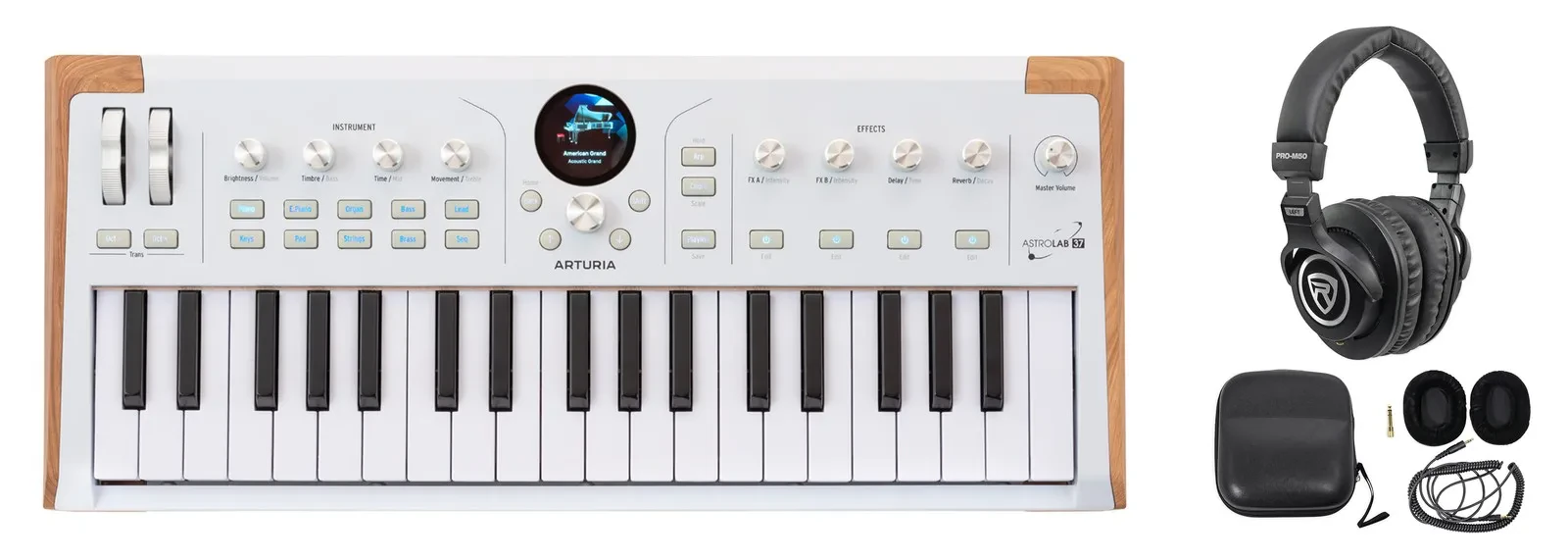 Синтезатор Arturia ASTROLAB 37 37-Key, MIDI/USB/Bluetooth/Wi‑Fi (набор, с наушниками)