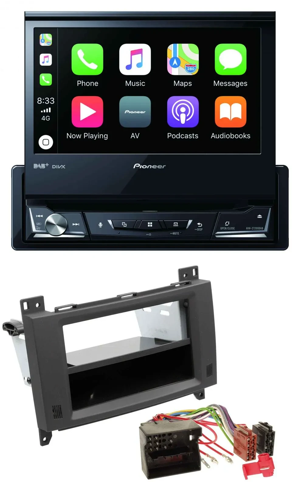 Pioneer DVD Bluetooth DAB USB MP3 Autoradio für Mercedes A- B-Klasse Vito rubber