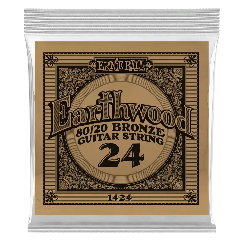 Струна одиночная для акустической гитары Ernie Ball Earthwood Wound 1424