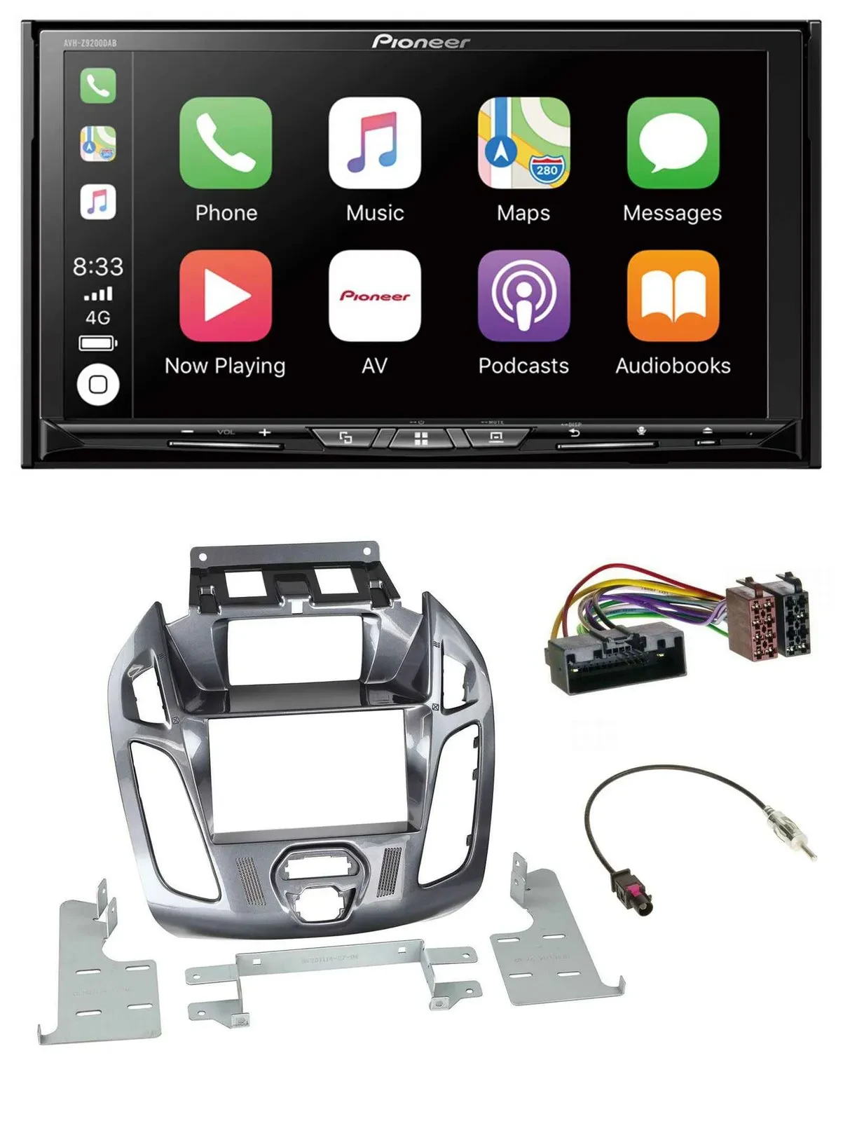 Pioneer 2DIN MP3 USB DAB DVD Bluetooth Autoradio für Ford Transit Connect mit Di