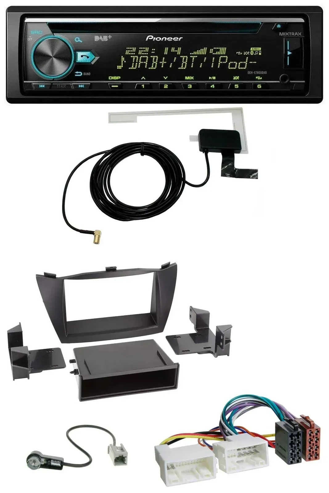 Pioneer MP3 AUX CD USB DAB Autoradio für Hyundai Tucson (2010-2015)