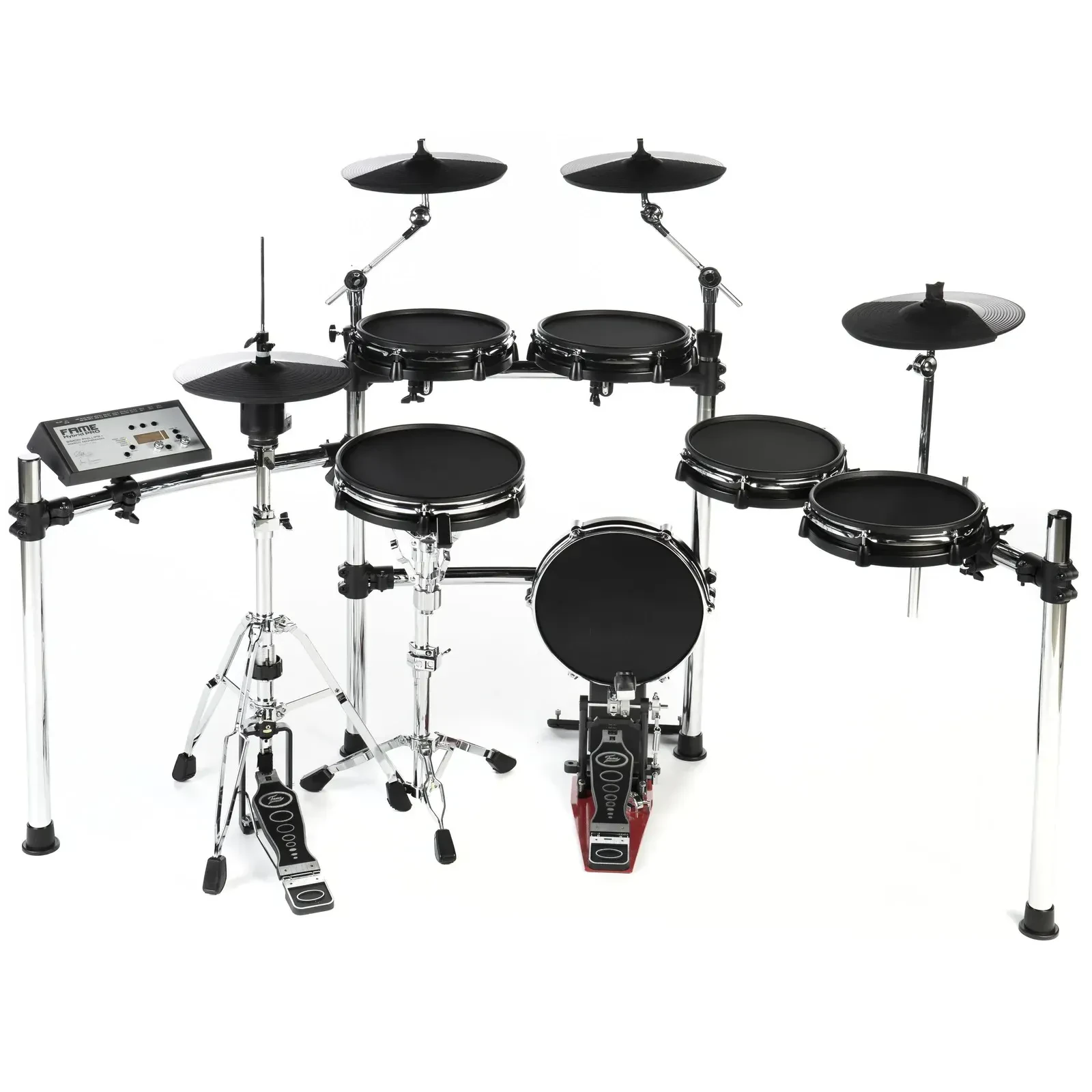 Электронная ударная установка Fame Audio Hybrid PRO E-Drum Set 12" Hi-Hat, 12" Kick Pad, совместим с PC/Mac