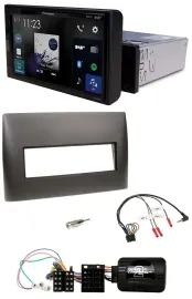 Автомагнитола Pioneer DAB, Bluetooth, USB, поддержка управления с руля, для Fiat Stilo (2001–2007), чёрная