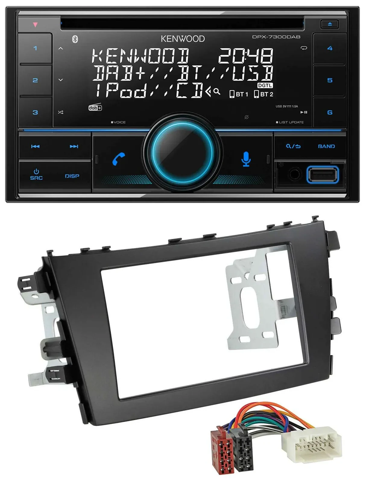 Kenwood CD 2DIN DAB USB MP3 Bluetooth Autoradio für Suzuki Celerio LF ab 2014