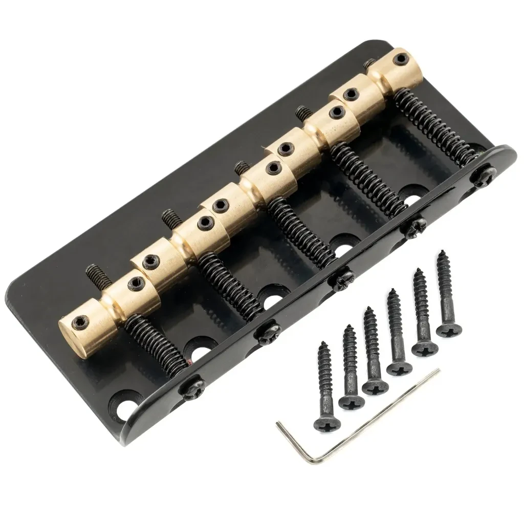 Бридж для бас-гитары Musiclily MX2823BK 5-струнный, черный