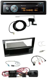 Автомагнитола Pioneer Bluetooth DAB USB CD, поддержка управления с руля для Opel Corsa D, черный глянец