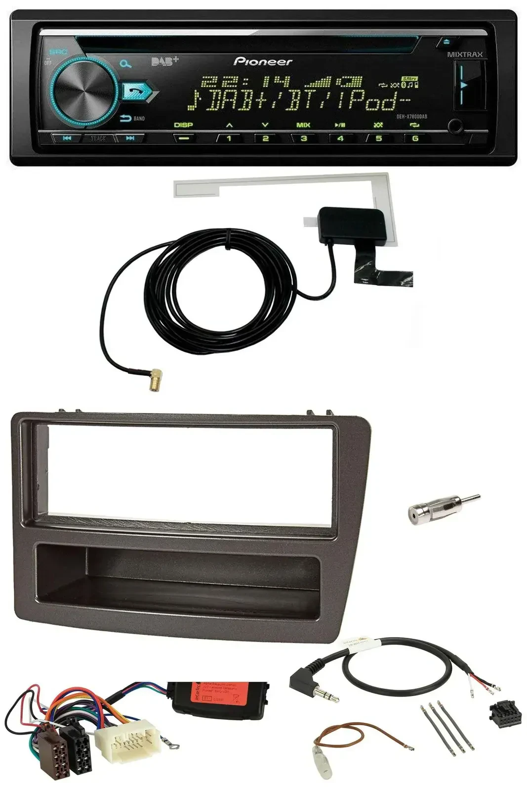 Автомагнитола Pioneer CD/USB/DAB MP3 для Honda Civic 2004–2006, антрацит