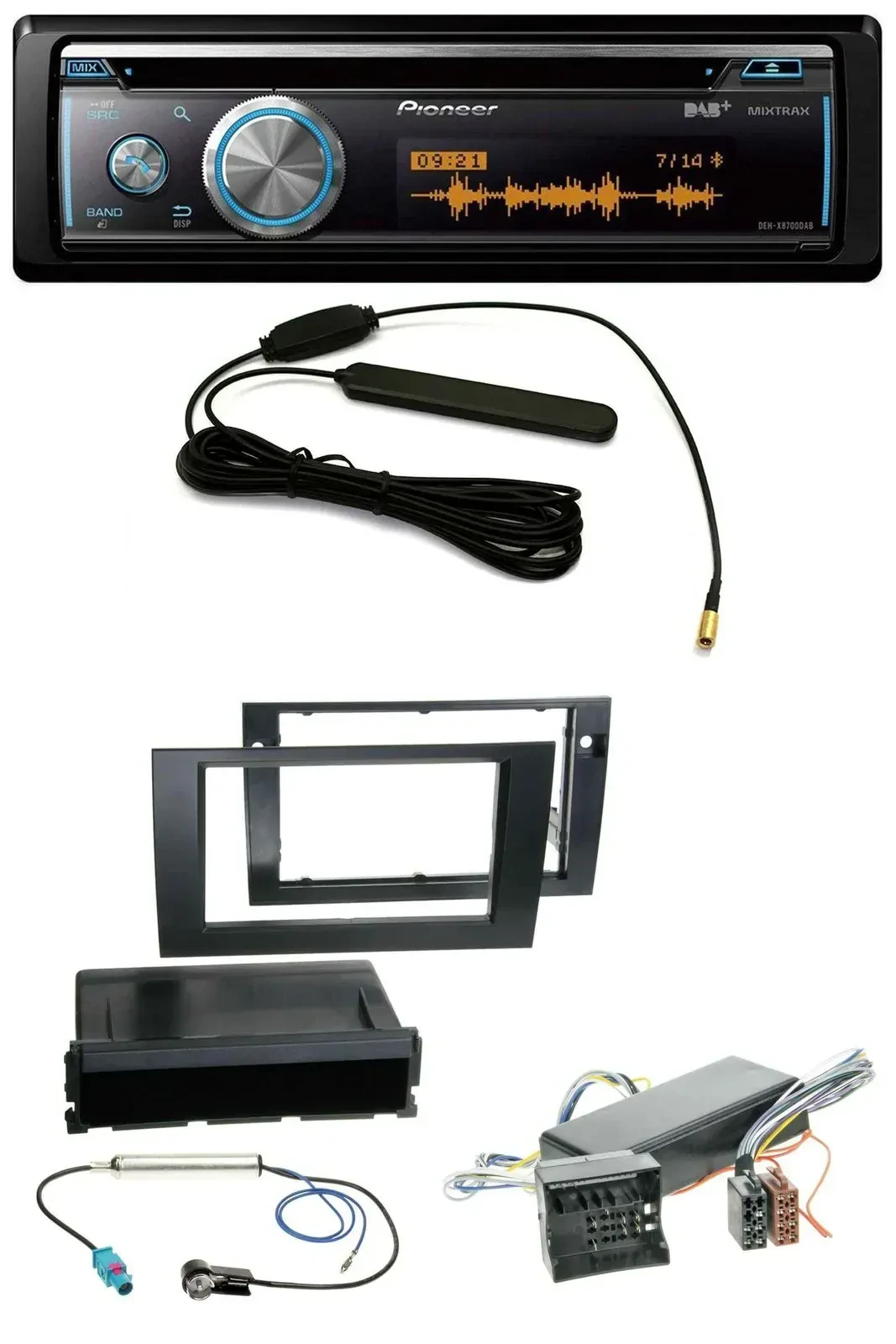 Автомагнитола для Audi A4 (2004–2008) Pioneer CD/USB/Bluetooth/DAB, MP3