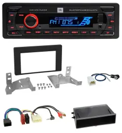JBL AUX MP3 USB Bluetooth SD Autoradio für Toyota Aygo AB7 ab 2022 mattschwarz