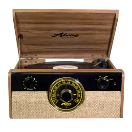 Виниловый проигрыватель Alive Audio FUSION Light Wood c Bluetooth и FM-радио