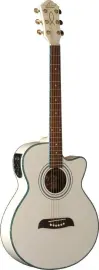 Oscar Schmidt Model OG10CEWH-A White Gloss Finish Acoustic Electric Guitar - NEW