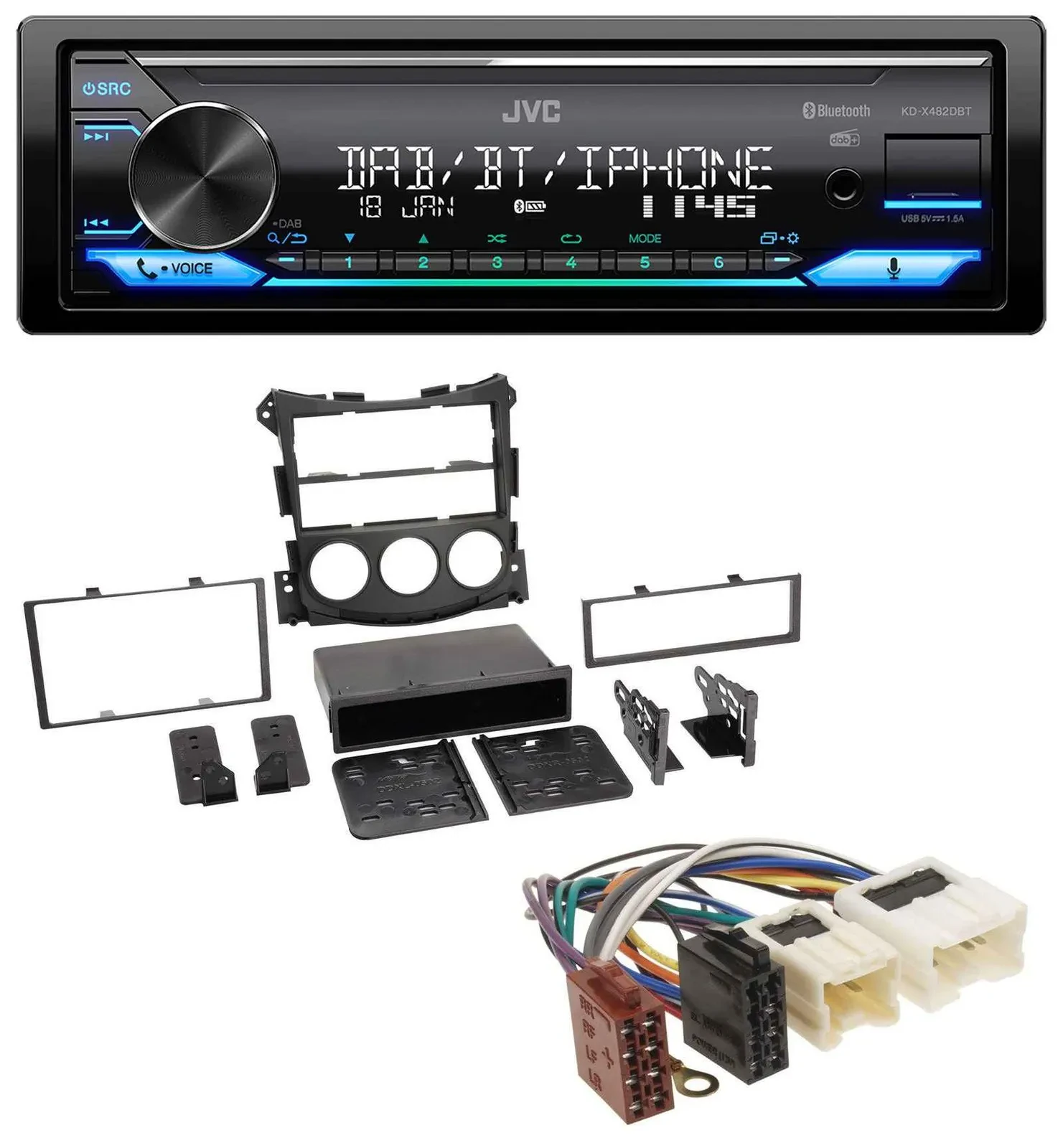 Автомагнитола для Nissan 370Z (с 2009) JVC Bluetooth DAB USB MP3