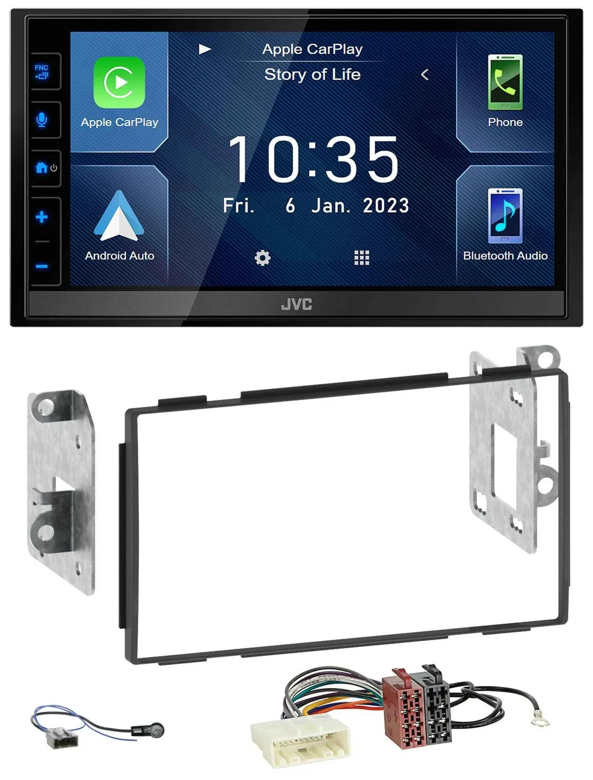 JVC DAB Bluetooth MP3 USB 2DIN Autoradio für Nissan Qashqai 2007-2013