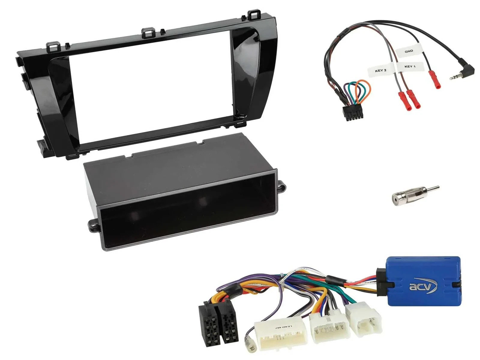 Radioset Lenkradadapter DIN Autoradio für Toyota Corolla E170 2014-2017 schwarz