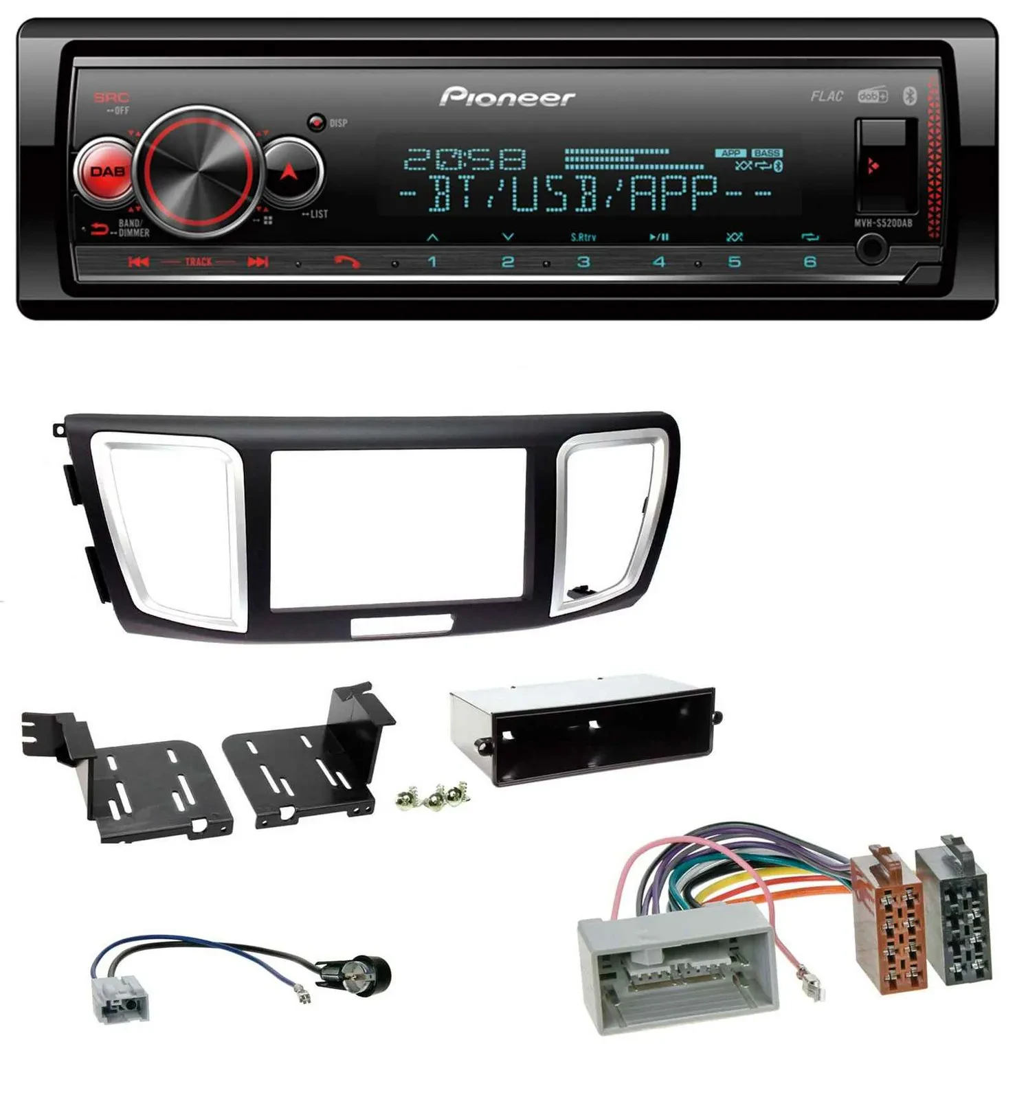 Автомагнитола для Honda Accord (с 2011) Pioneer Bluetooth, USB, MP3, DAB
