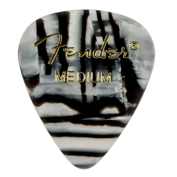 Медиаторы Fender 351 Shape Premium Picks, Medium, Zebra, 12 Count