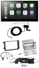 Pioneer USB Lenkrad 2DIN Bluetooth DAB Autoradio für VW Passat Polo Scirocco Sha