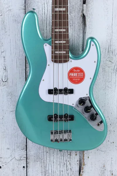 Fender Squier Affinity Series Active Jazz Bass Guitar Mystic Sea Foam Green