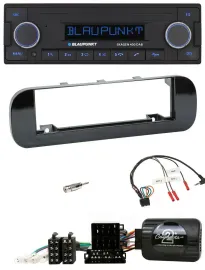 Blaupunkt DAB USB Bluetooth Lenkrad Autoradio für Fiat Panda 12-20 schwarz glänz