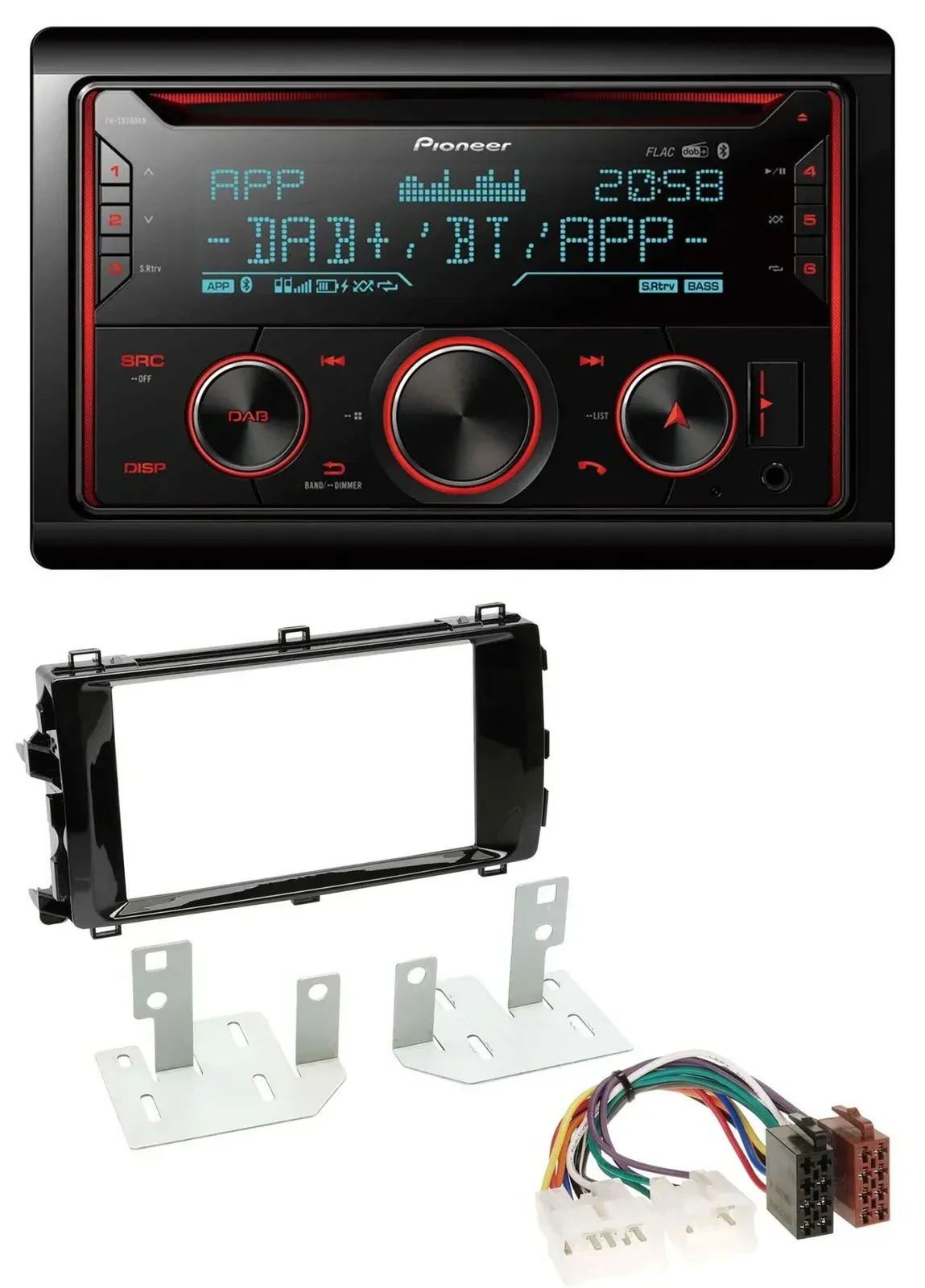 Pioneer 2DIN DAB MP3 Bluetooth USB CD Autoradio für Toyota Auris (ab 2013)