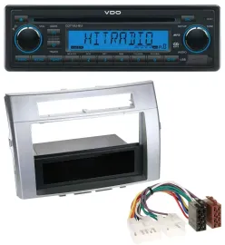 VDO AUX MP3 1DIN CD USB Autoradio für Toyota Corolla Verso 2004-2009 silber