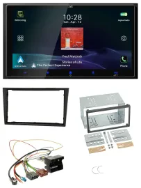 Автомагнитола для Opel Corsa D JVC 2DIN, USB, Bluetooth, DAB, MP3, черная