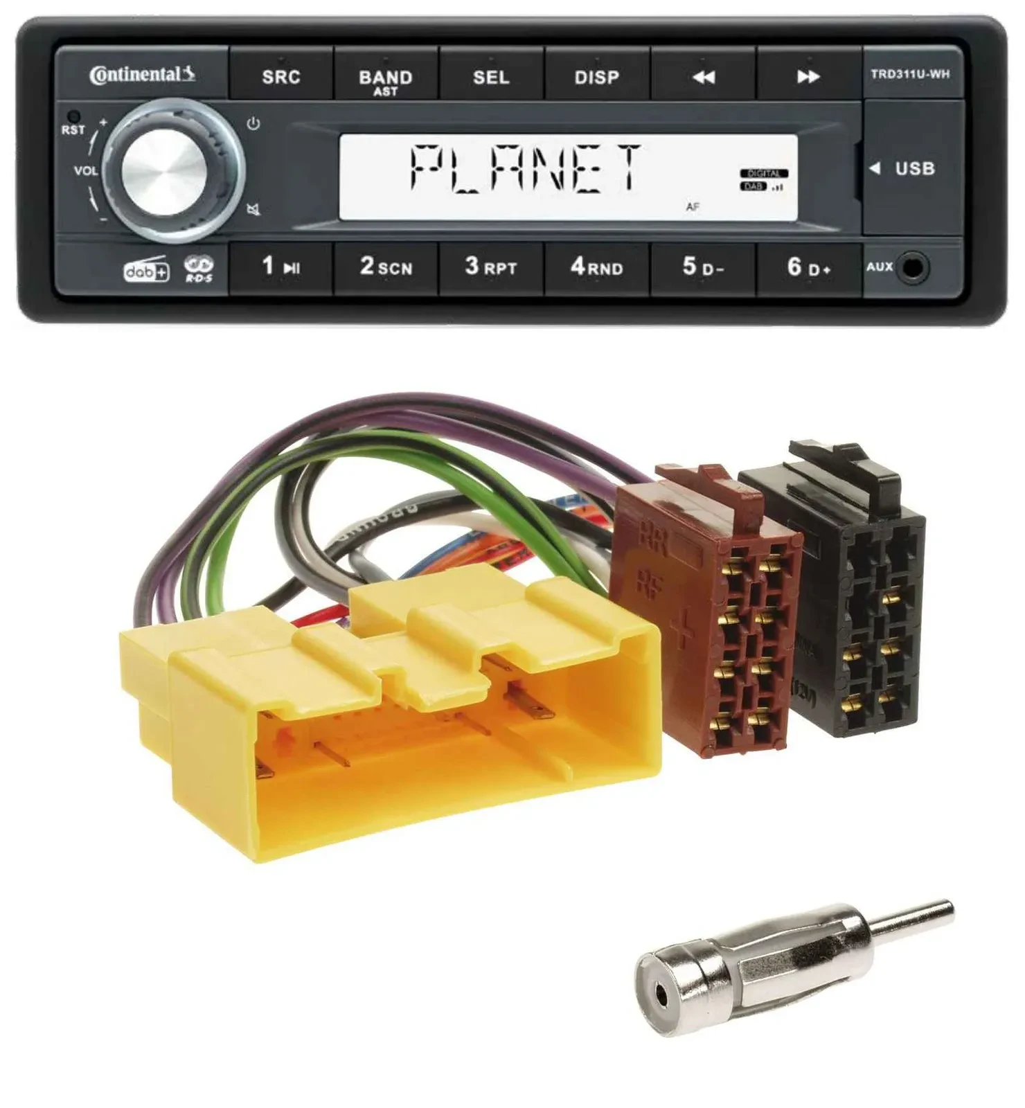 Continental MP3 AUX USB DAB 1DIN Autoradio für Mazda MX-5 (2000-2005)
