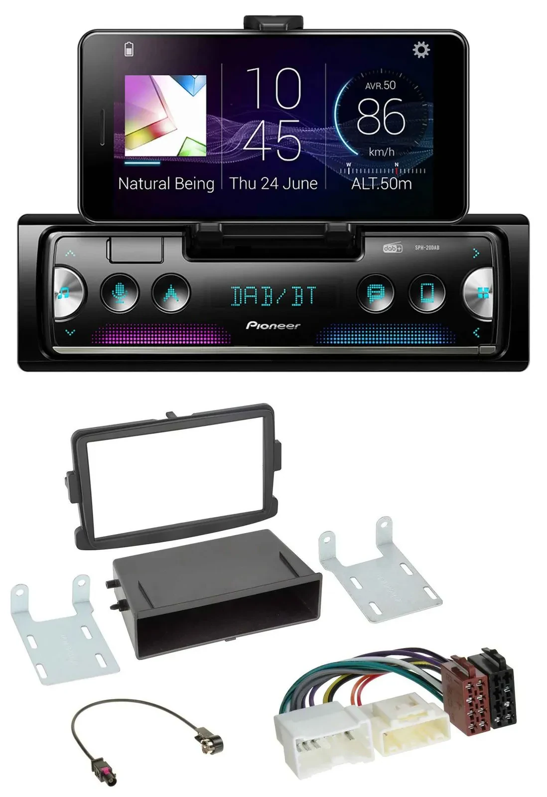 Автомагнитола Pioneer USB MP3 Bluetooth DAB для Dacia Logan, Sandero, Opel Vivaro