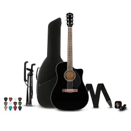 Fender CD-60SCE Dreadnought Acoustic-Electric Guitar Pack Black
