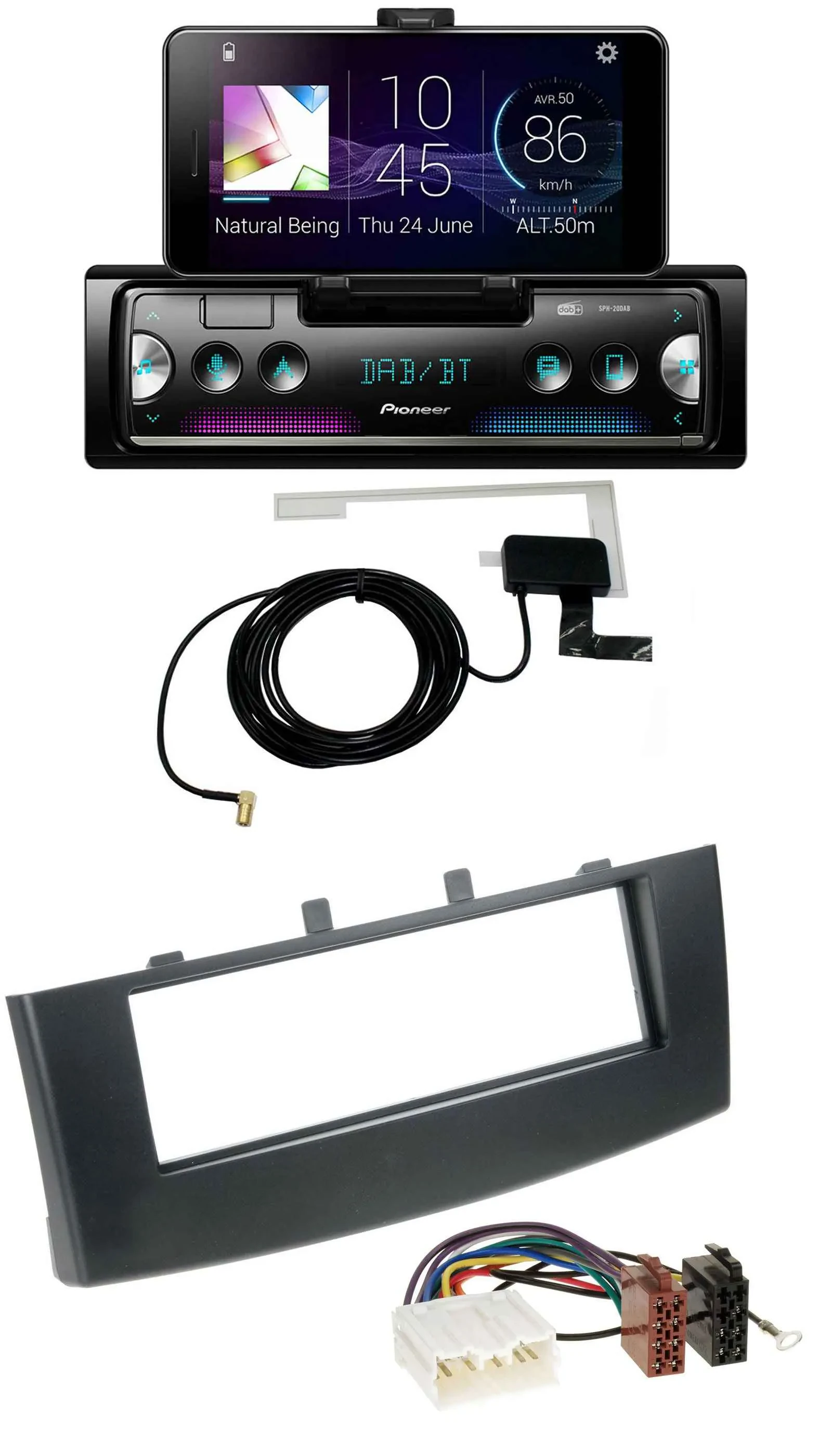 Pioneer DAB Bluetooth MP3 USB Autoradio für Mitsubishi Colt (ab 2009)