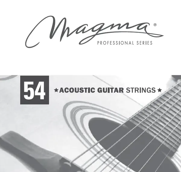 Струна одиночная для акустической гитары Magma Strings GA054G Gold Alloy 85/15 054