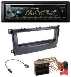 Pioneer DAB MP3 CD USB Bluetooth Autoradio für Ford Mondeo S-Max 07-14 schwarz