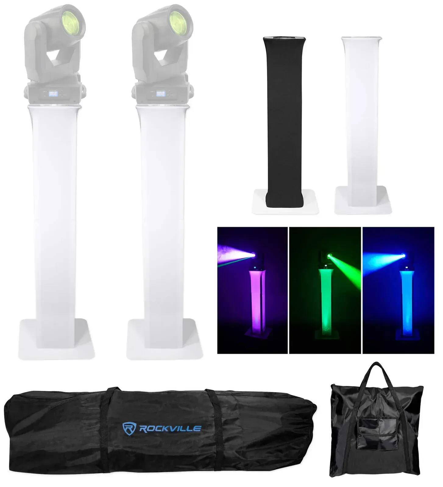 Стойка для световых приборов Rockville RTP32W Martin Rush MH 4Beam с аксессуарами (пара)